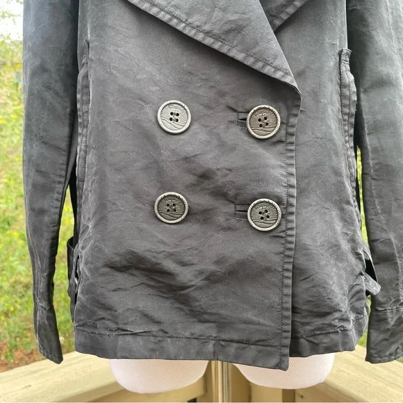 Salvatore Ferragamo black double breasted blouse top size EU 48 - Picture 6 of 15